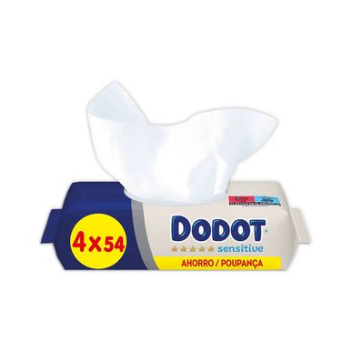 Dodot baba törlőkendő csomag érzékeny bőrre 4 x 54 darab 4 x 54 darab