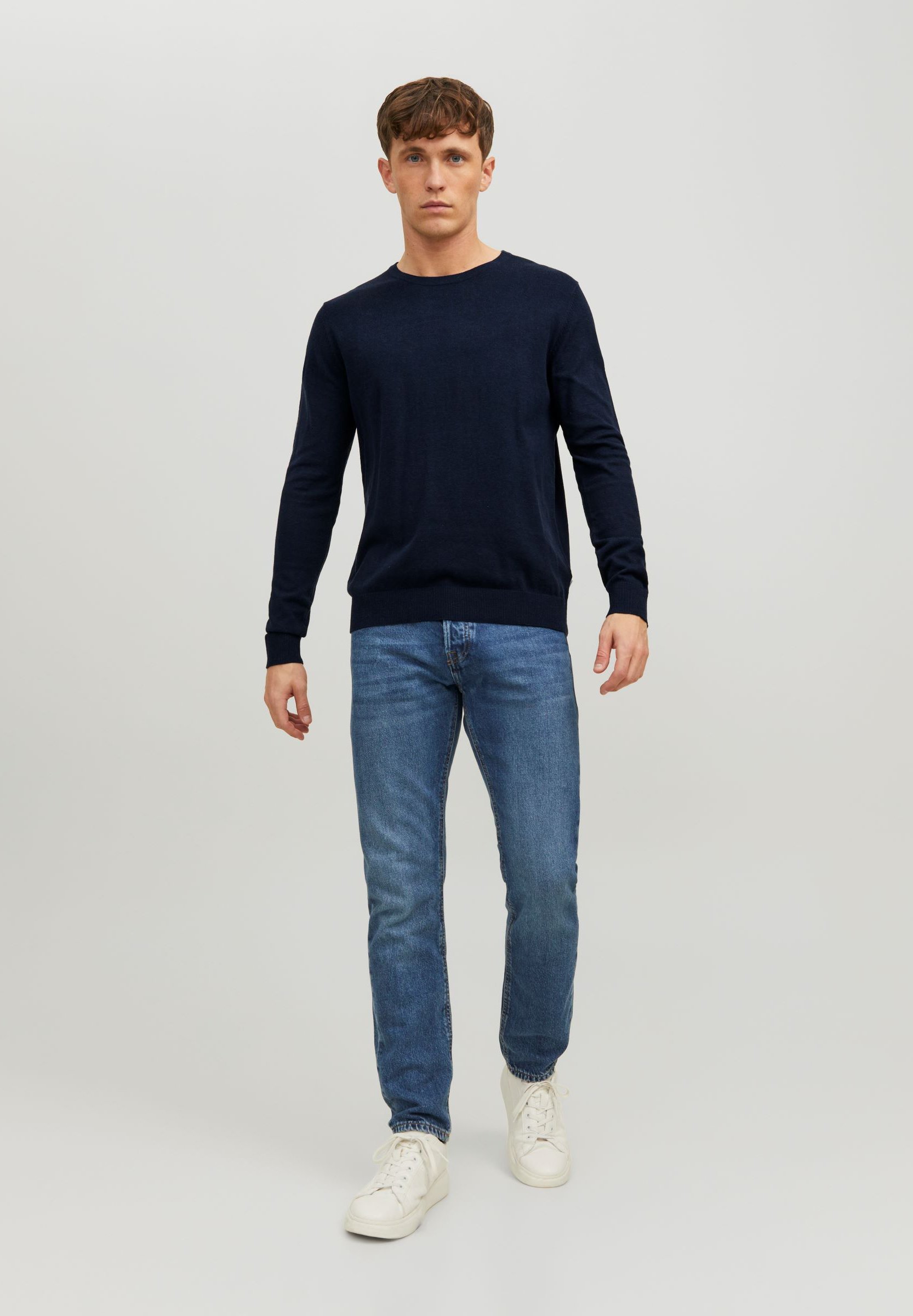 Pull Jack & Jones JJEEMIL à col rond - Blazer bleu marine