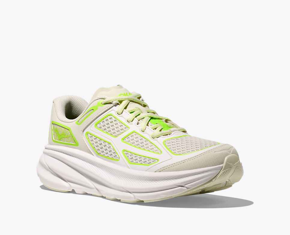 HOKA Clifton One9 Truffelzout / Neon Lime