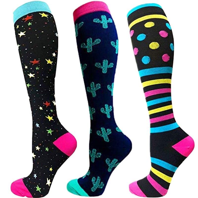 Medias unisex de compresión, medias para CrossFit, medias para levantamiento de pesas, medias antifatiga y para aliviar el dolor, para personas mayores, enfermeras y médicos.