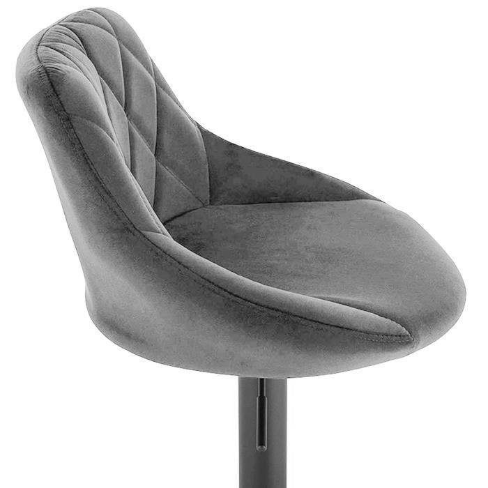 YEC Bar Stool - Adjustable Height - Swivel - Light Grey
