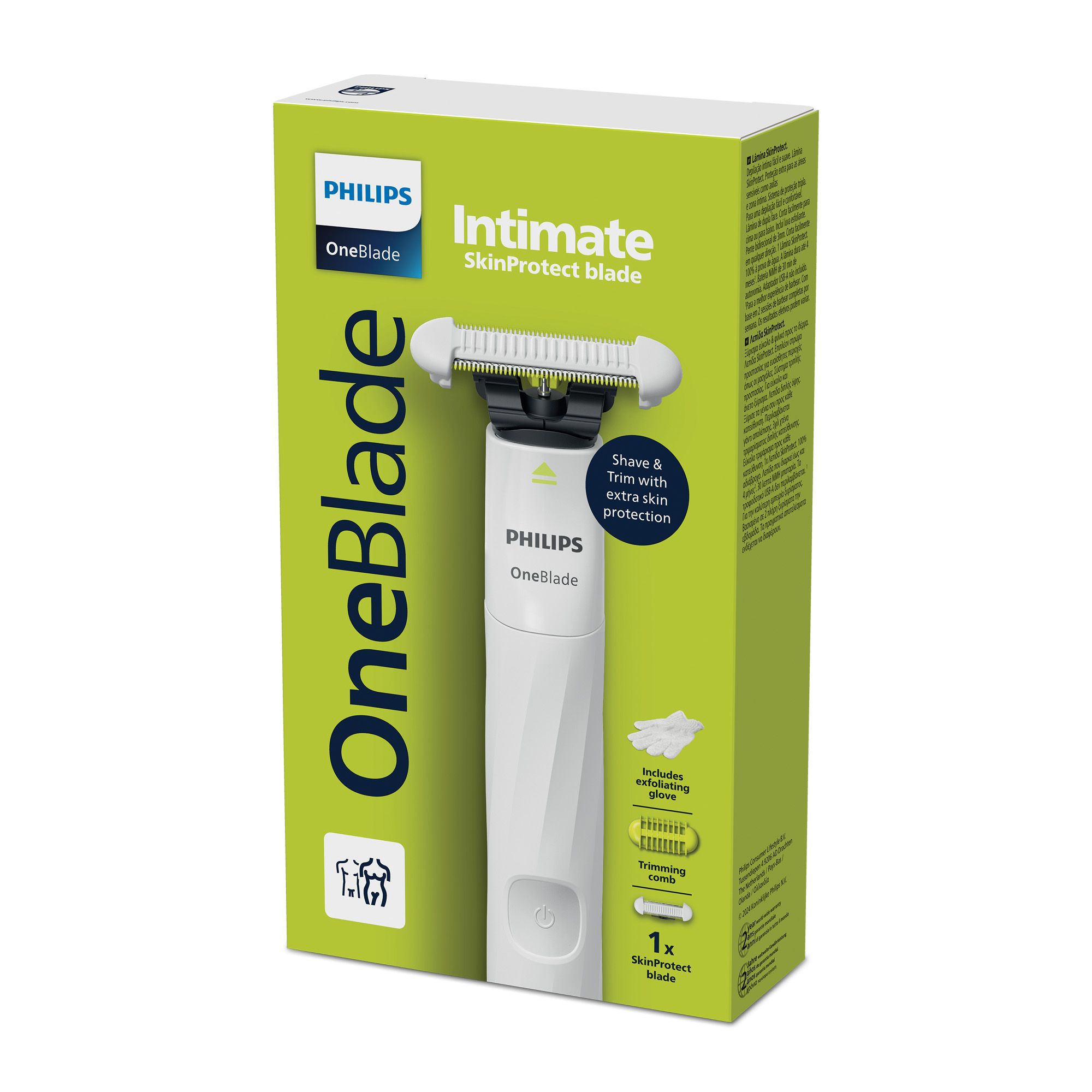 QP1924/24 OneBlade intīmais skuveklis Sieviešu skuvekļa asmeņi