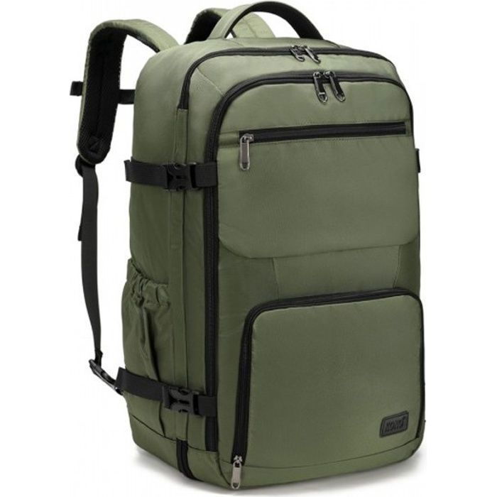 Mochila de viaje de gran capacidad de 55x35x20cm, equipaje de mano para portátil, bolsa de cabina para Easyjet, verde.