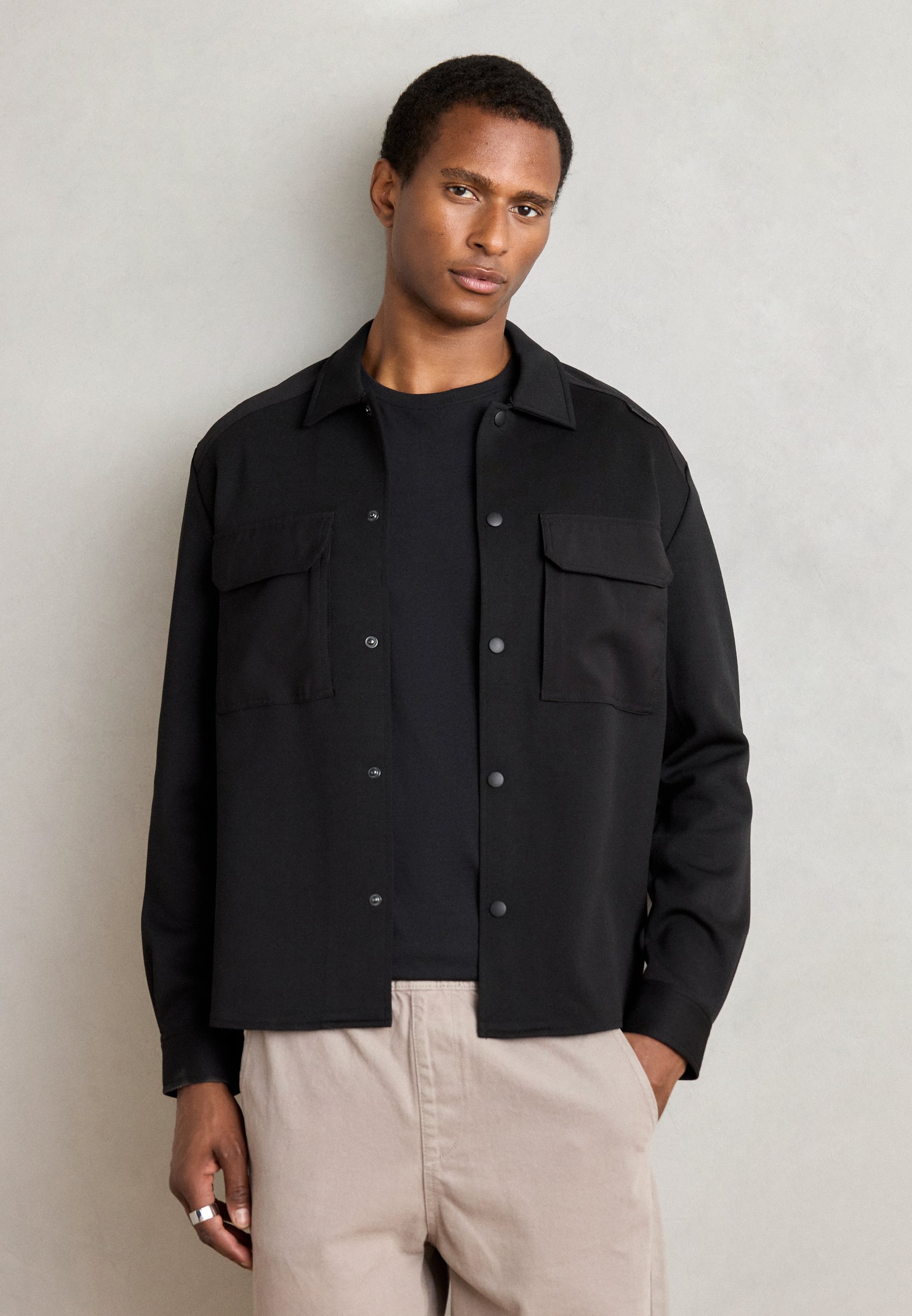 Antony Morato overhemd met normale pasvorm en contrasterende details - Overhemd - zwart