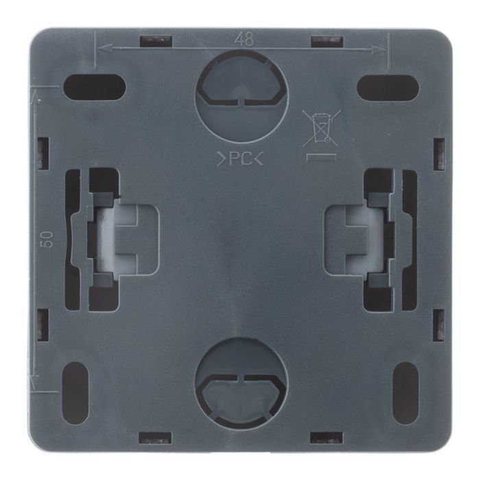 Vulco - Interruptor bidireccional simple de montaje en superficie Zenitech de 10 A, color plata