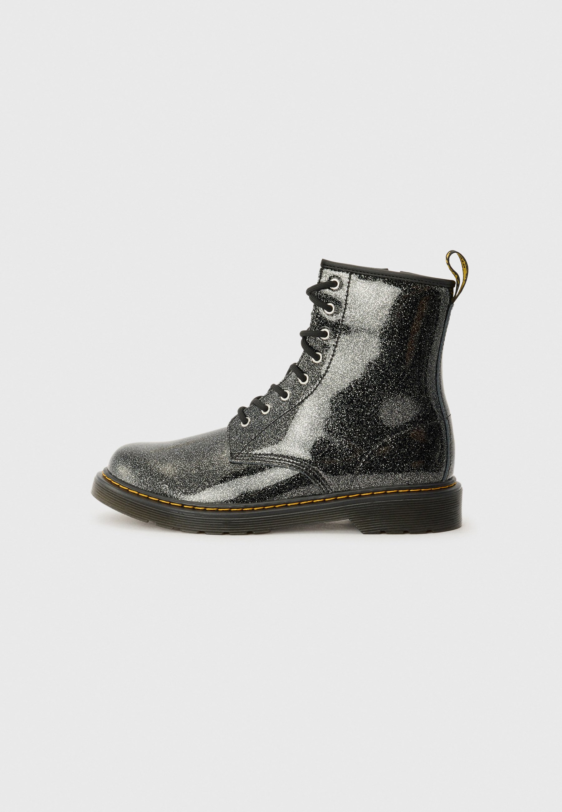 Bottines Dr. Martens à lacets - noires/argentées/paillettes nébuleuses