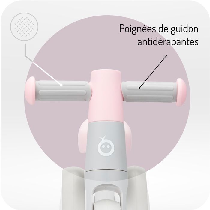 MoMi TEDI – Draisienne Bébé sans Pédales – Ultra Légère 1,35 kg – Cadre Aluminium – 1 à 3 Ans – Rose
