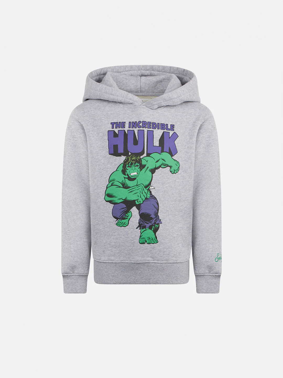 Felpa con cappuccio da bambino con stampa The Incredibile Hulk | EDIZI