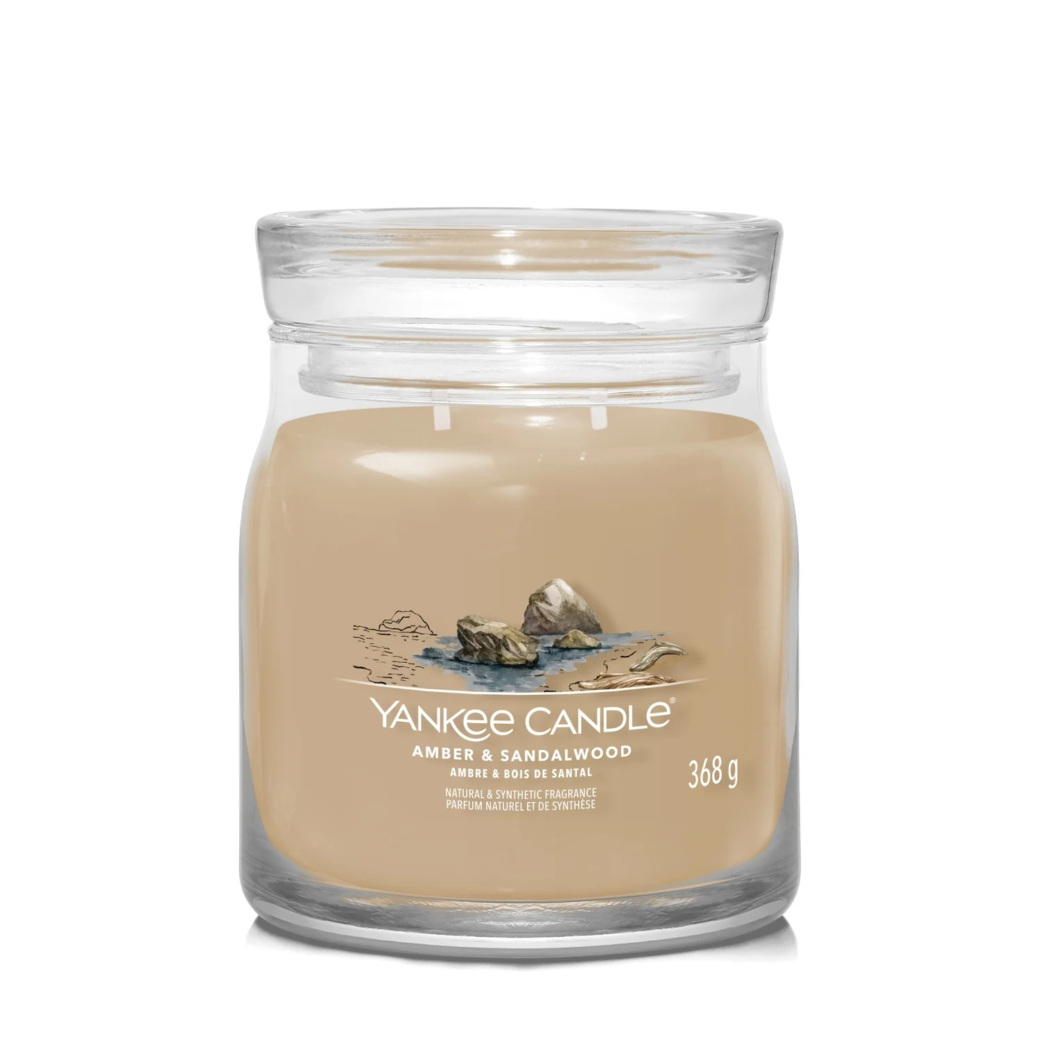 Signature Jar Candles Amber & Sandalwood - Candela Profumata