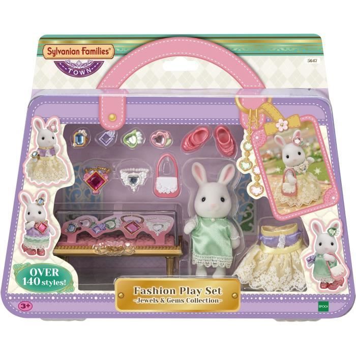 Miniaturfiguren – SYLVANIAN FAMILIES – 5647 – Modekoffer und große Schwester Schneehäschen