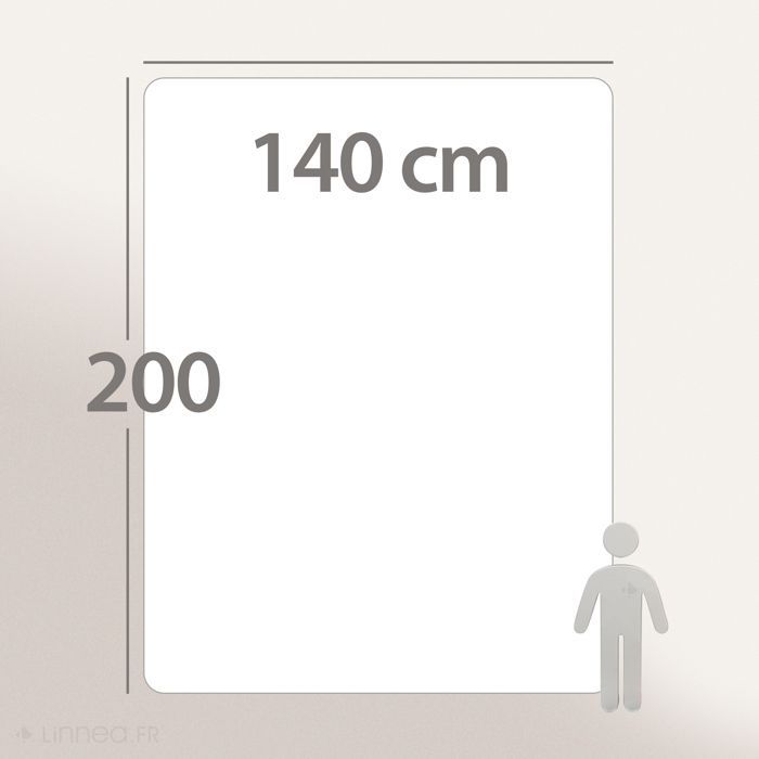 Zomerdekbed 140x200 cm COCOON TWO-TONE Honinggeel/Kiezel polyestervezelvulling 200 g/m²