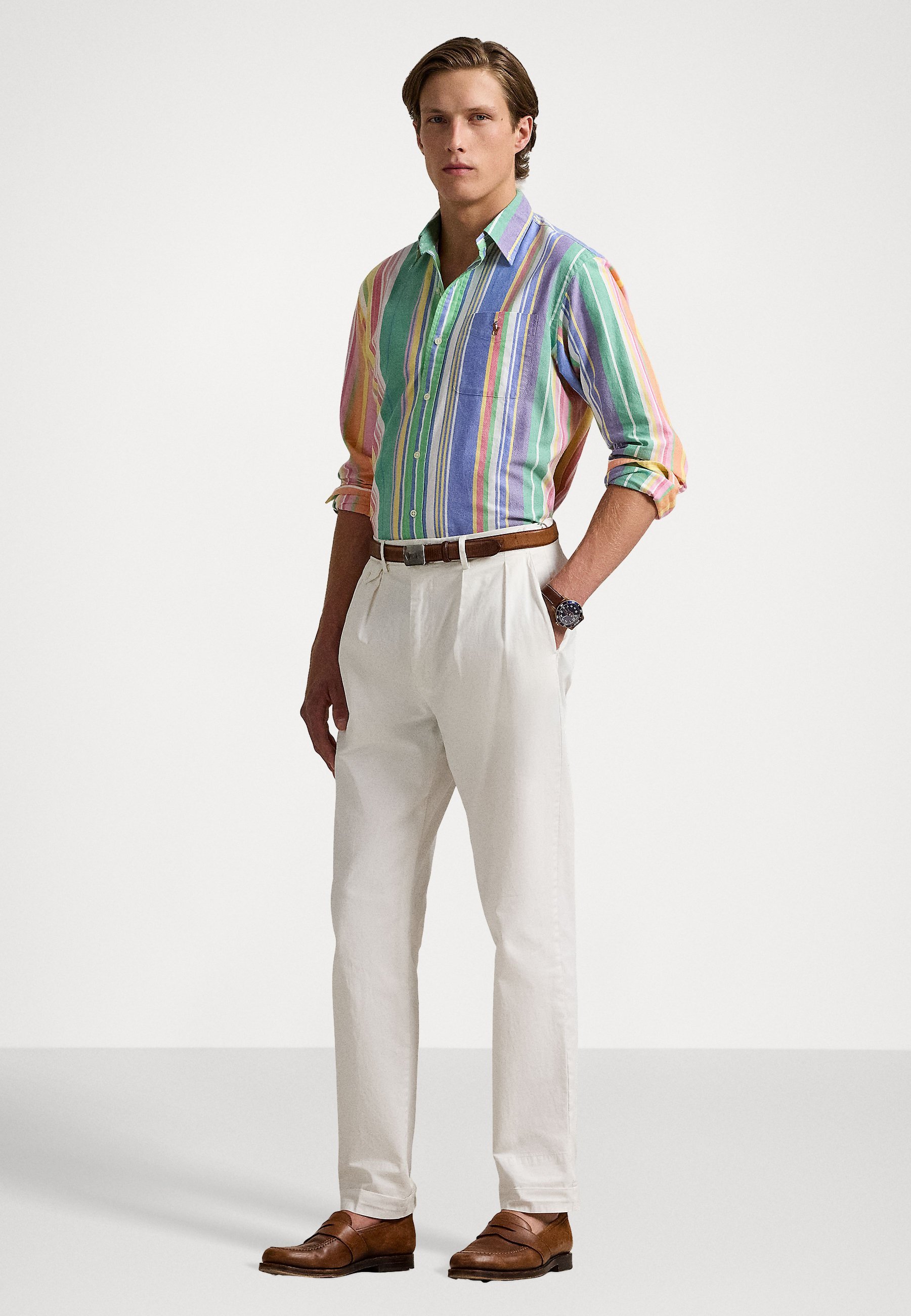 Koszula lniana Polo Ralph Lauren SLIM FIT - Koszula - wielokolorowa