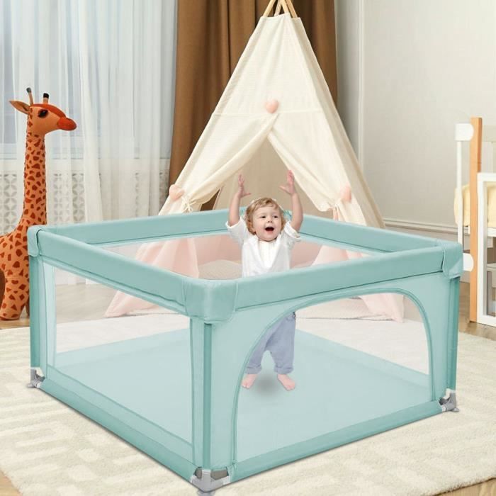 KEDIA. Babybox, speelbox voor kinderen van Oxford-stof met ademend gaas, babybox, 120*120*66 cm