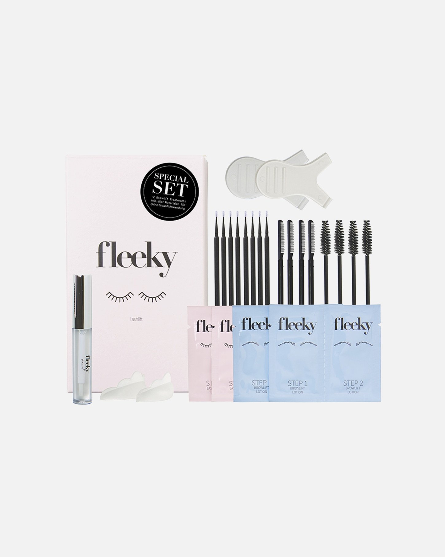 Blakstienų ir antakių rietimo rinkinys „Fleeky Eyelash Curler“, salono kokybės – 1 dalis