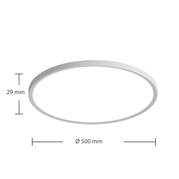 Älykäs LED-kattovalaisin Amela valkoinen+tunnelma, Ø 50 cm