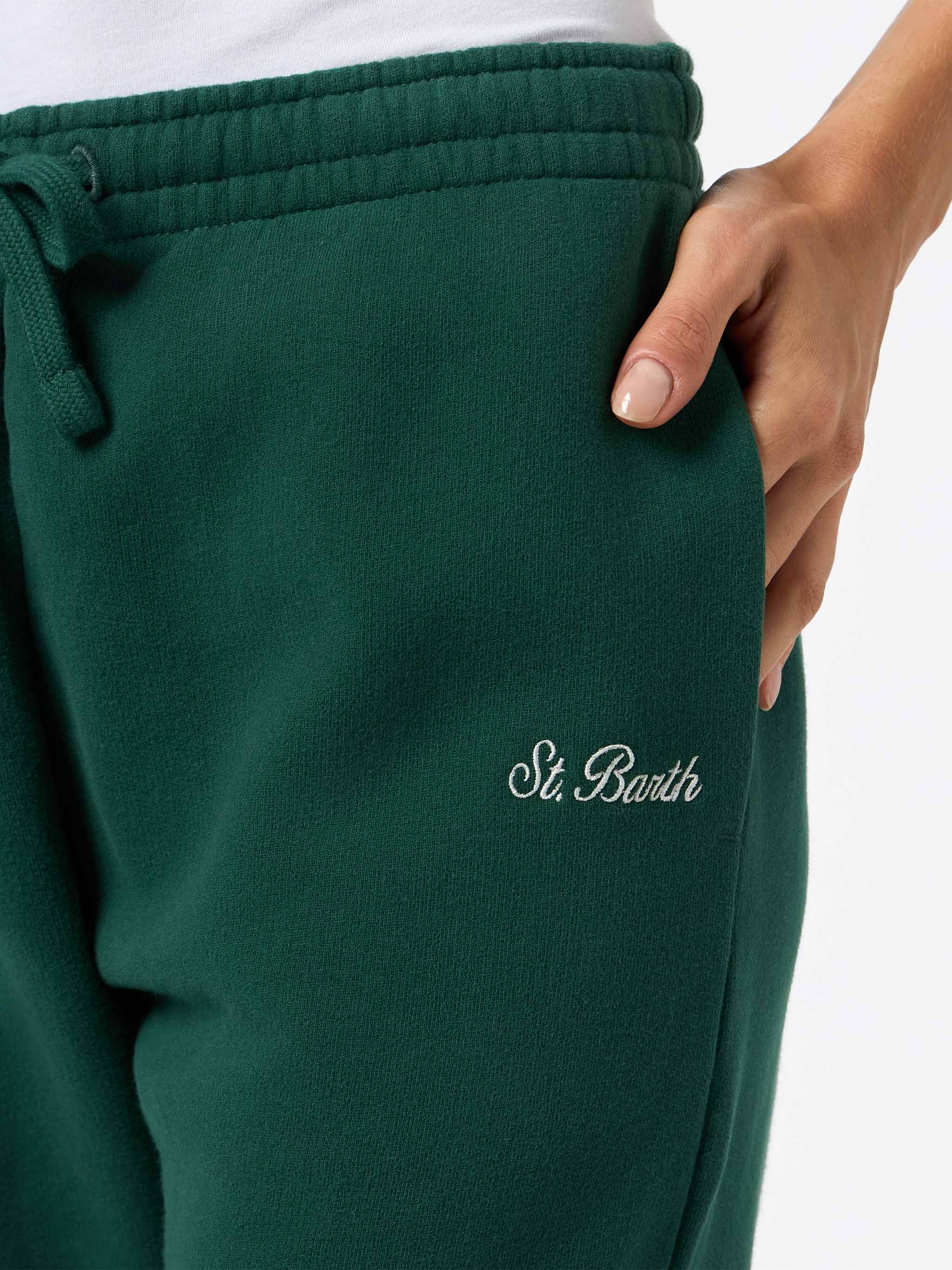 Odalys dames joggingbroek van Engels katoenfleece in groen