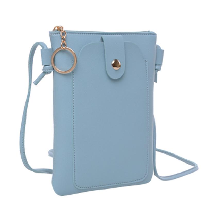 Sac bandoulière femme en cuir PU, mini sac pour téléphone portable, porte-cartes et monnaie, format B5, très populaire