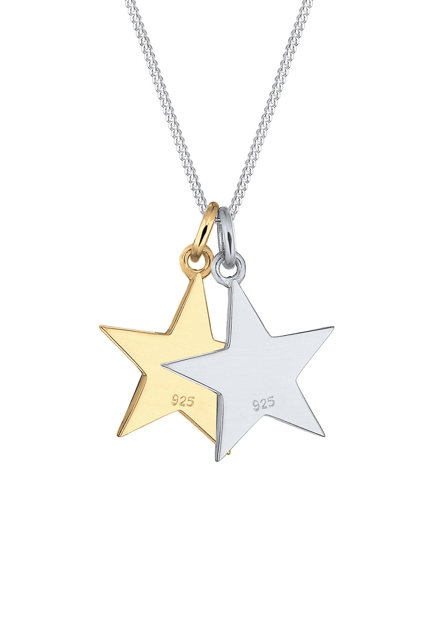 Elli Femme Pendentifs Étoile Bicolore - (925/1000) Argent