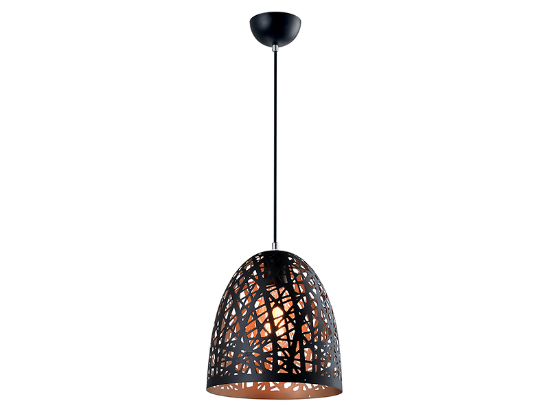 Lampa wisząca Carlow metalowa czarna