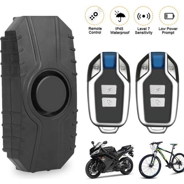 Alarma antirrobo inalámbrica para bicicletas y patinetes - Marca MIOLOE - Negra