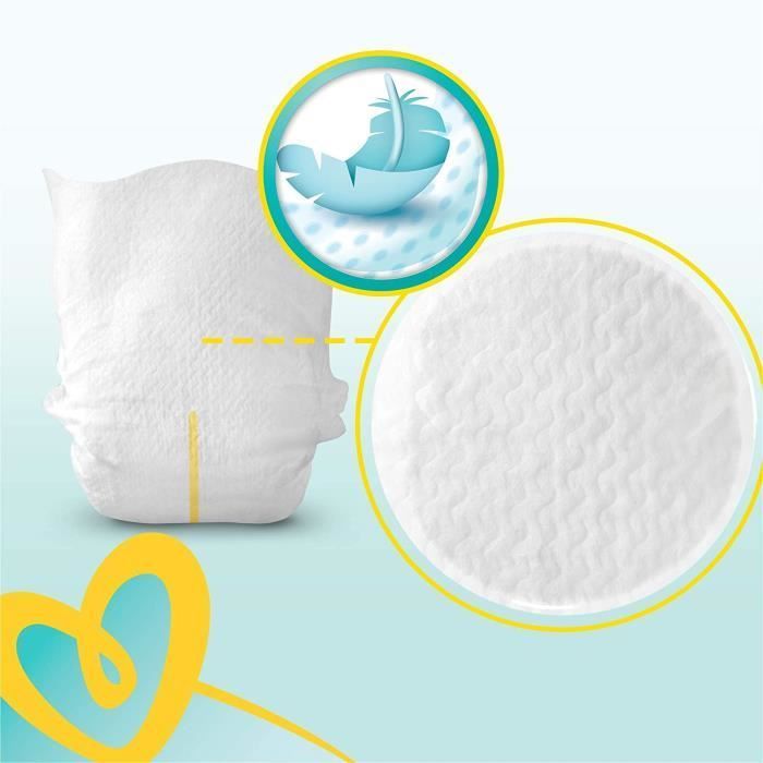 Couches pour Bébé Taille 1 - PAMPERS - Pack de 2x72 - Premium Protection - New Baby