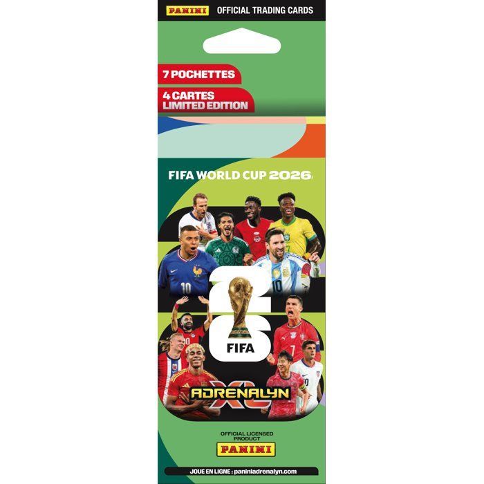Blister - PANINI - COUPE DU MONDE DE LA FIFA 26TM TCG - 7 pochettes - 56 cartes