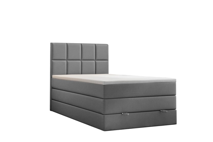 Łóżko kontynentalne Olaf Premium 100x200 szare