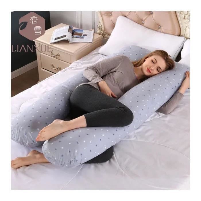 Oreiller multifonctionnel en forme de u pour les femmes enceintes