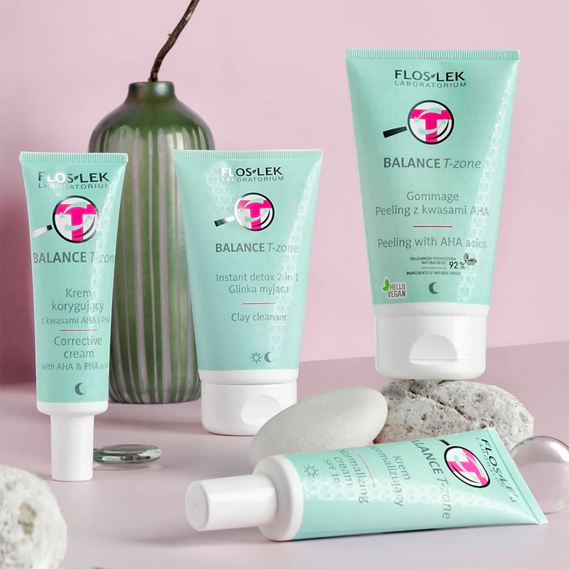 FlosLek Laboratorium Balance T-Zone Gommage peeling para pele mista