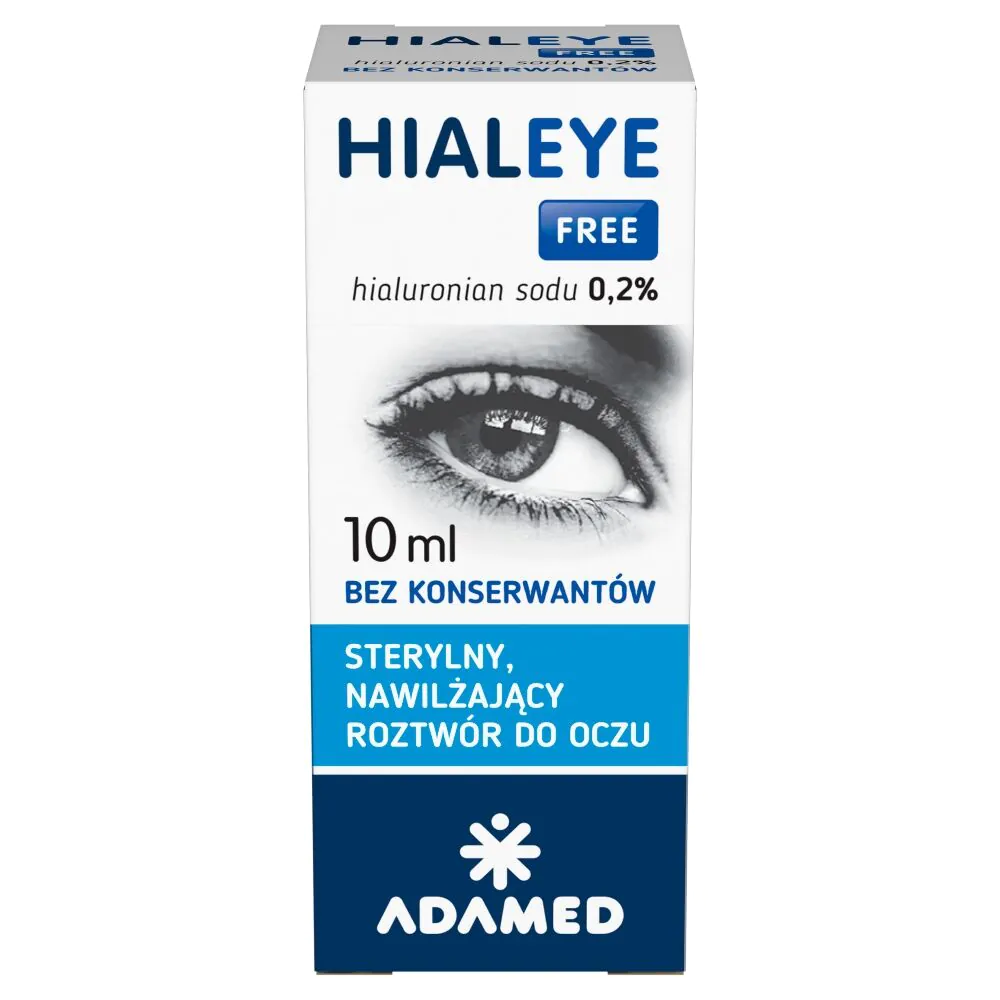 Hialeye Free 0,2%, Nawilżające krople do oczu, Bez konserwantów