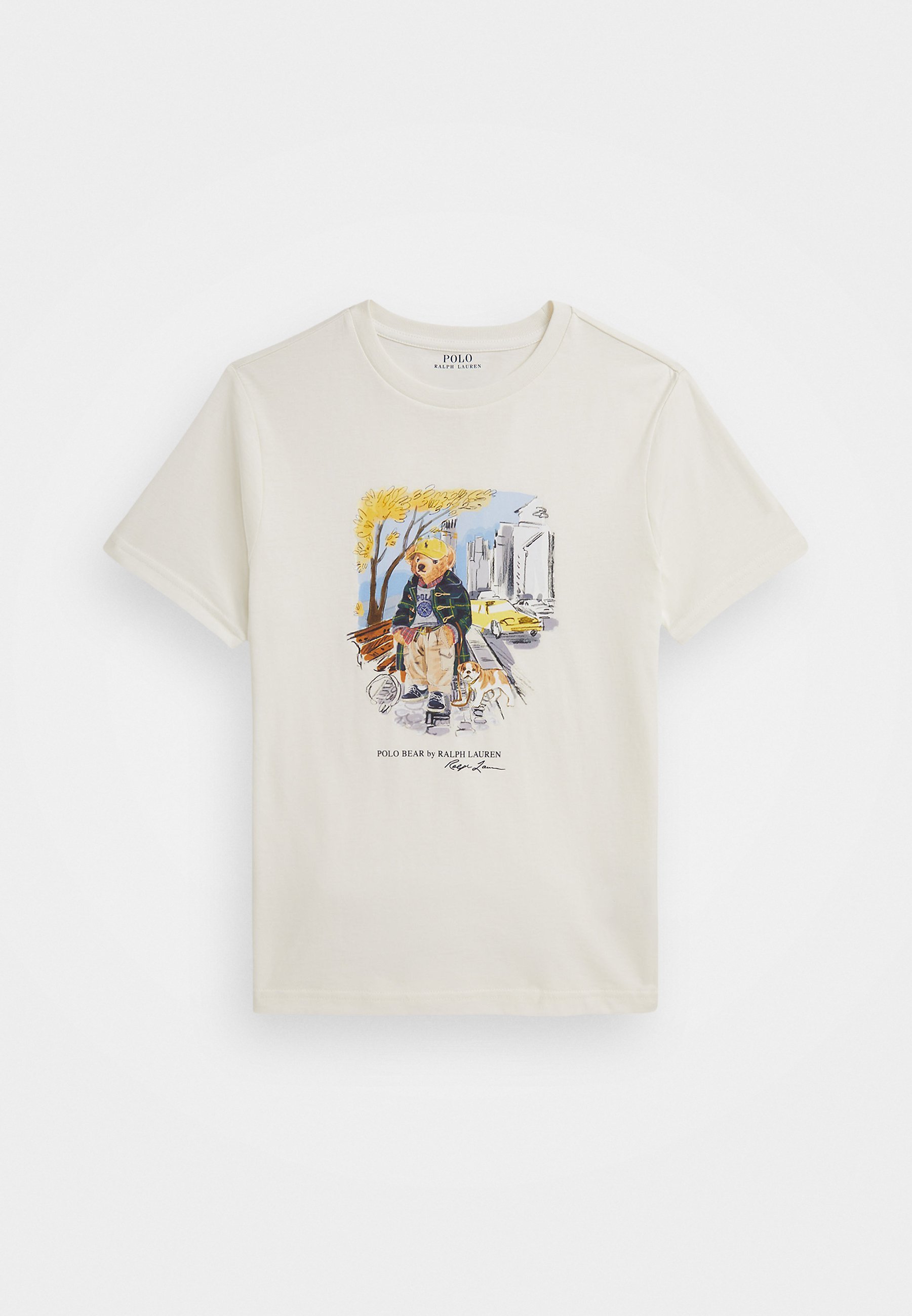 Polo Ralph Lauren POLO BEAR T-shirt van katoenjersey - T-shirt met print - gebroken wit