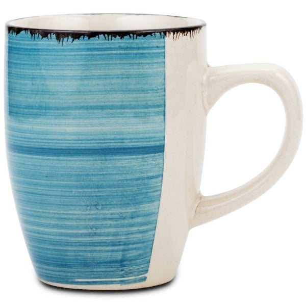 Kubek ceramiczny do picia kawy herbaty FADED BLUE 355 ml