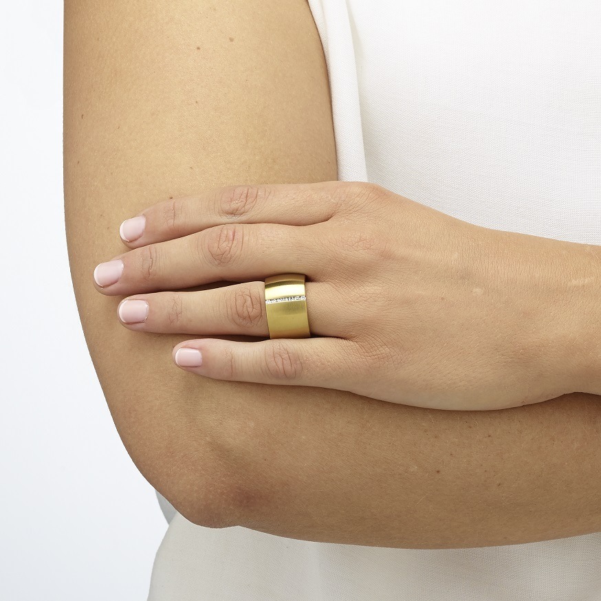 Heideman Bague Lines couleur or