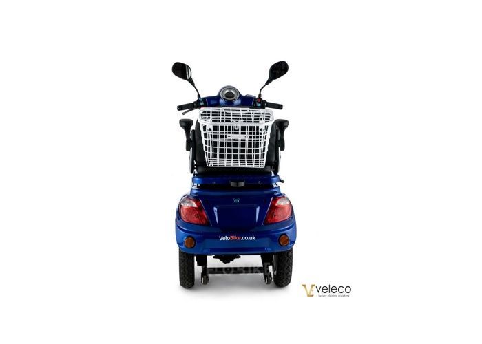 ZT15 VELECO scooter électrique Roues Senior Handicapé 900W bleu pneus pleins increvables