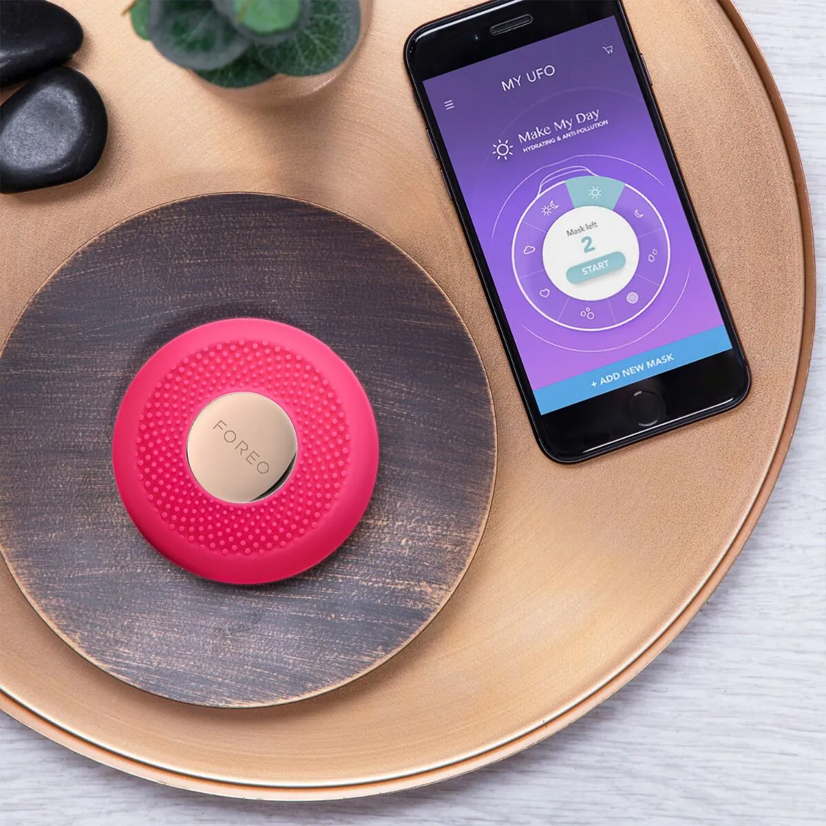 Foreo Ufo Mini Urządzenie do nakładania maseczek w płachcie, Fuchsia