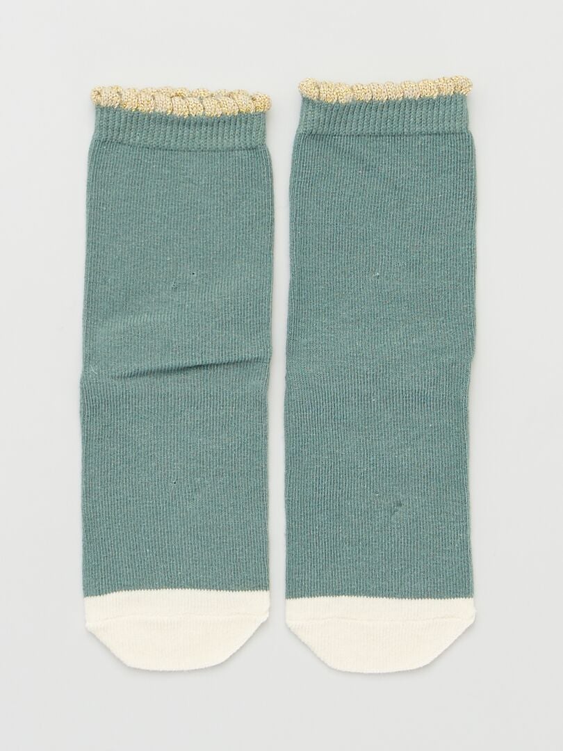 Juego de 5 pares de calcetines estampados - ROSA