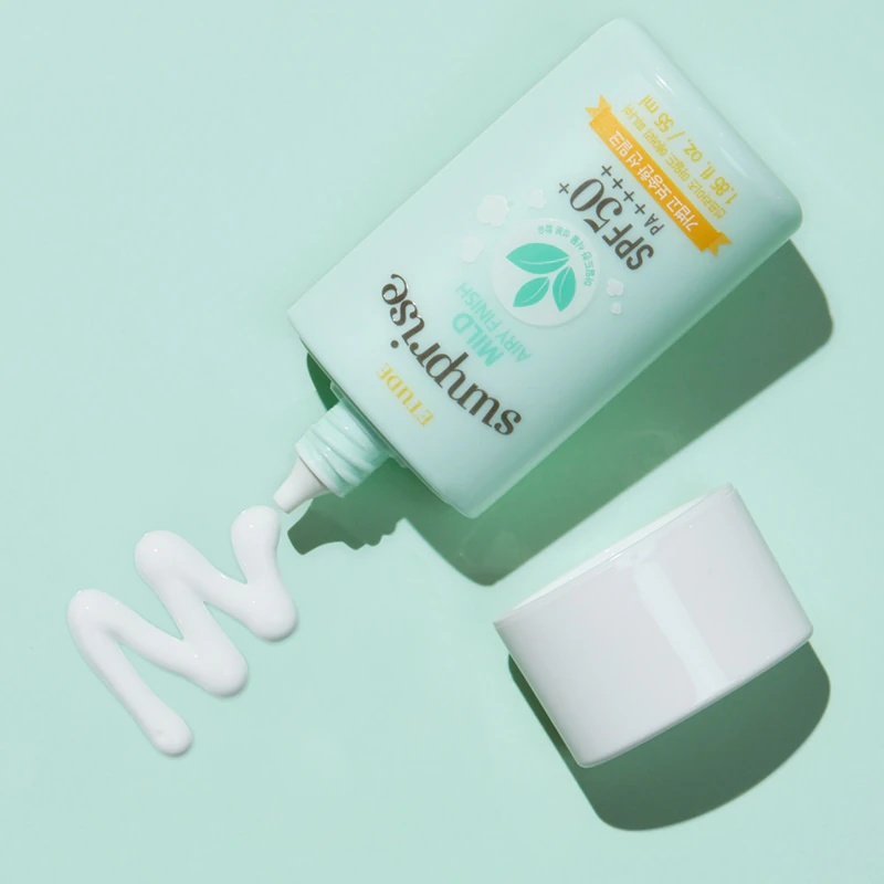 ETUDE „Sunprise Mild Airy Finish“ mineralinis apsauginis fluidas veidui SPF 50+