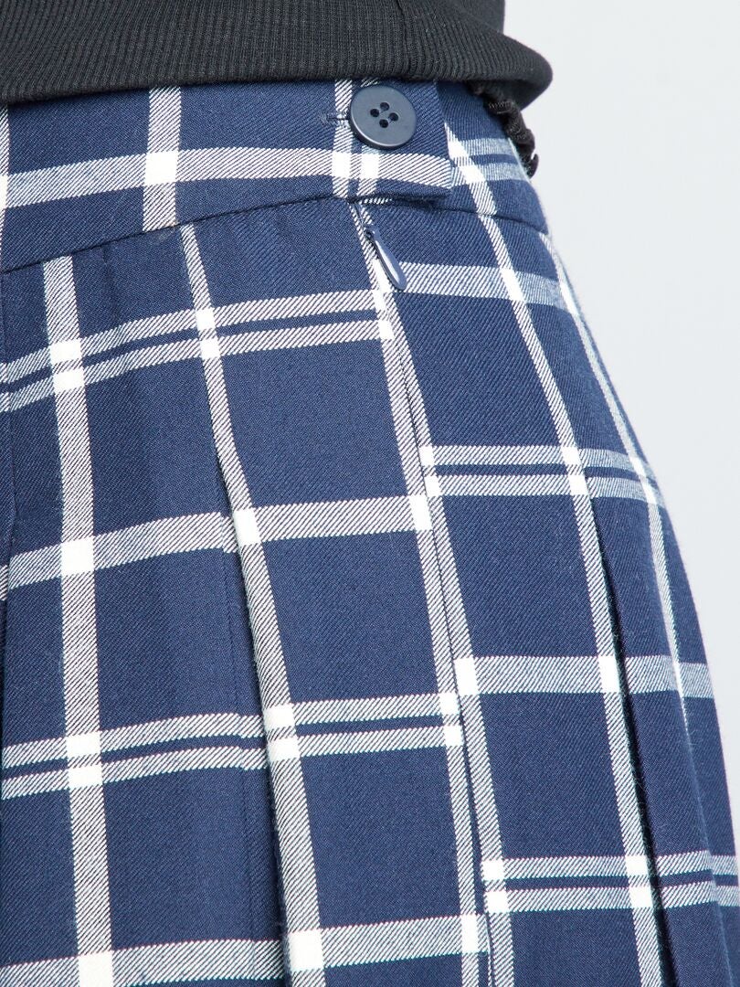 Geplooide rok - BLAUW