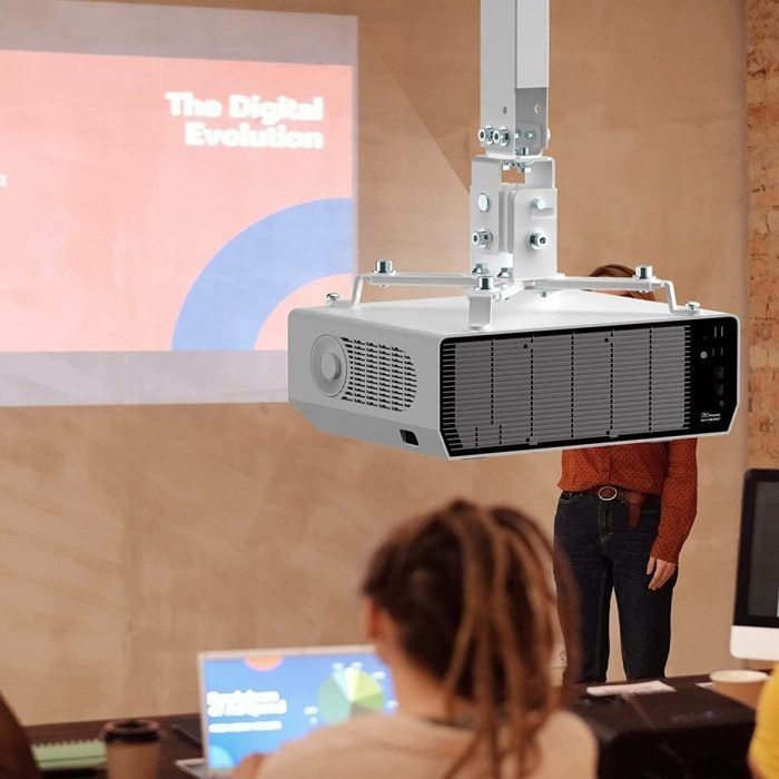 Universel Support de Plafond pour projecteur inclinable +- 15 °, pré-installé, jusqu'à 25 kg capacité 430mm - 650mm