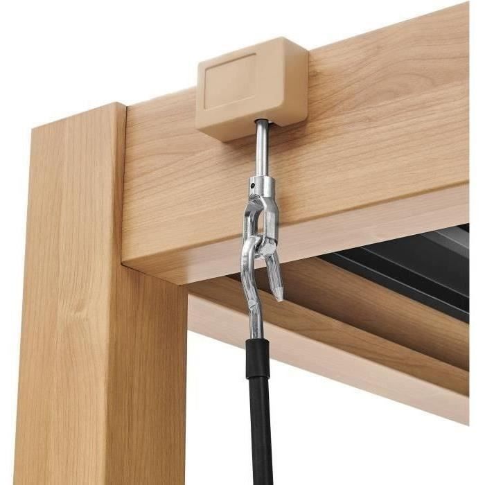 Pergola bioclimatique - GAYA - Structure en aluminium et en acier - Aspect Bois - 3 x 3 m
