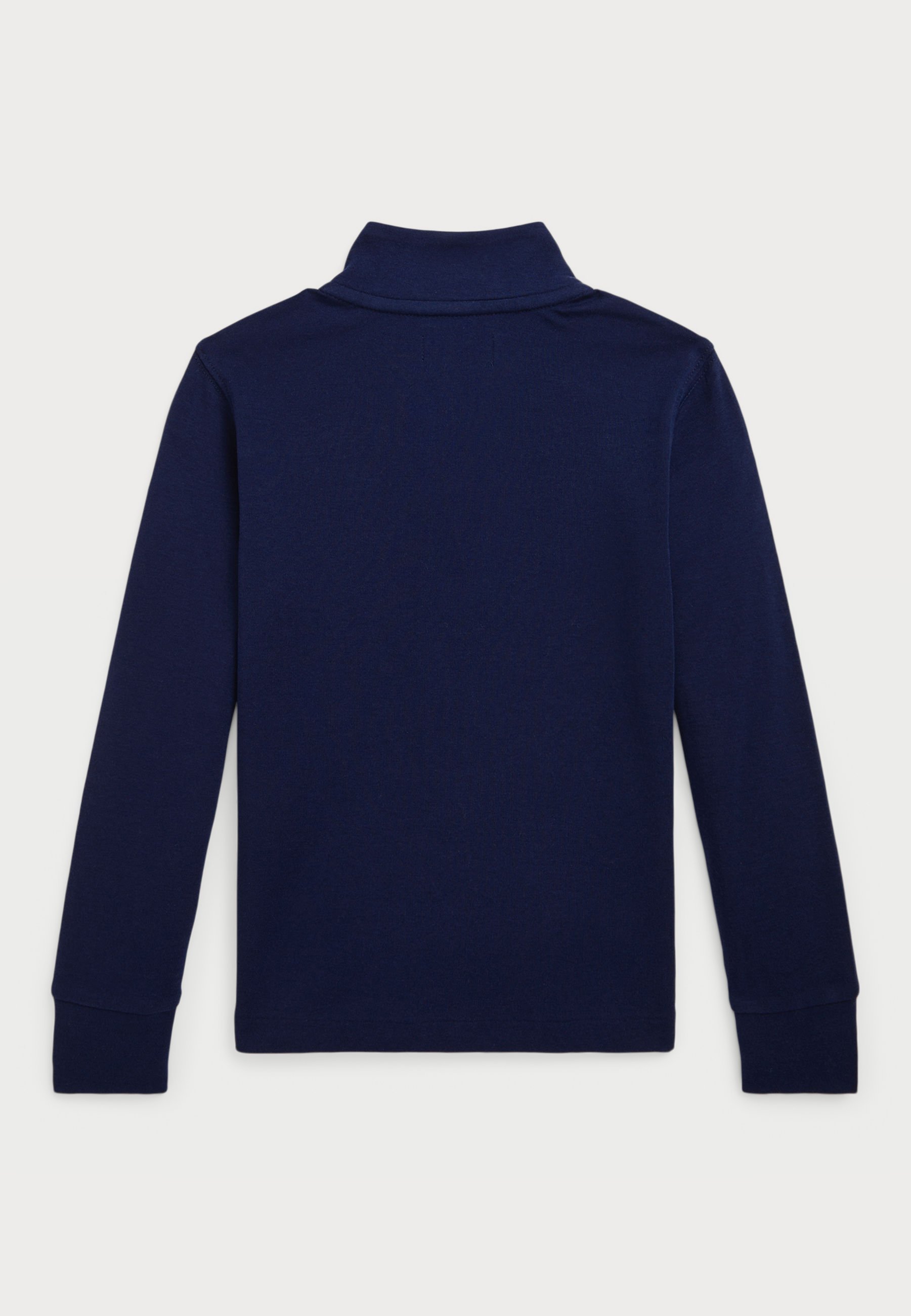 Polo Ralph Lauren katoenen interlock trui met kwartrits - Top met lange mouwen - verfijnd marineblauw
