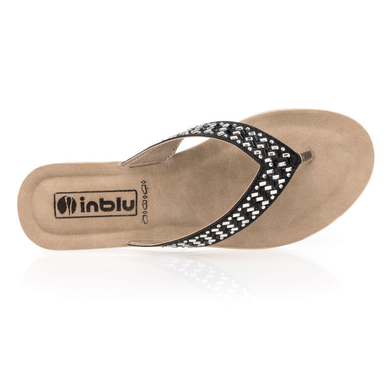 Chanclas negras para mujer / Sandalias de dedo