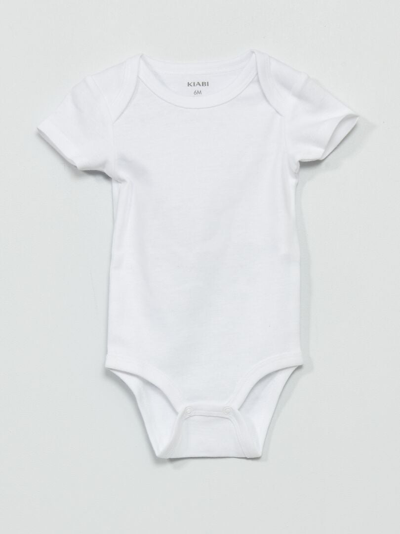 Set van 3 jersey rompertjes - wit
