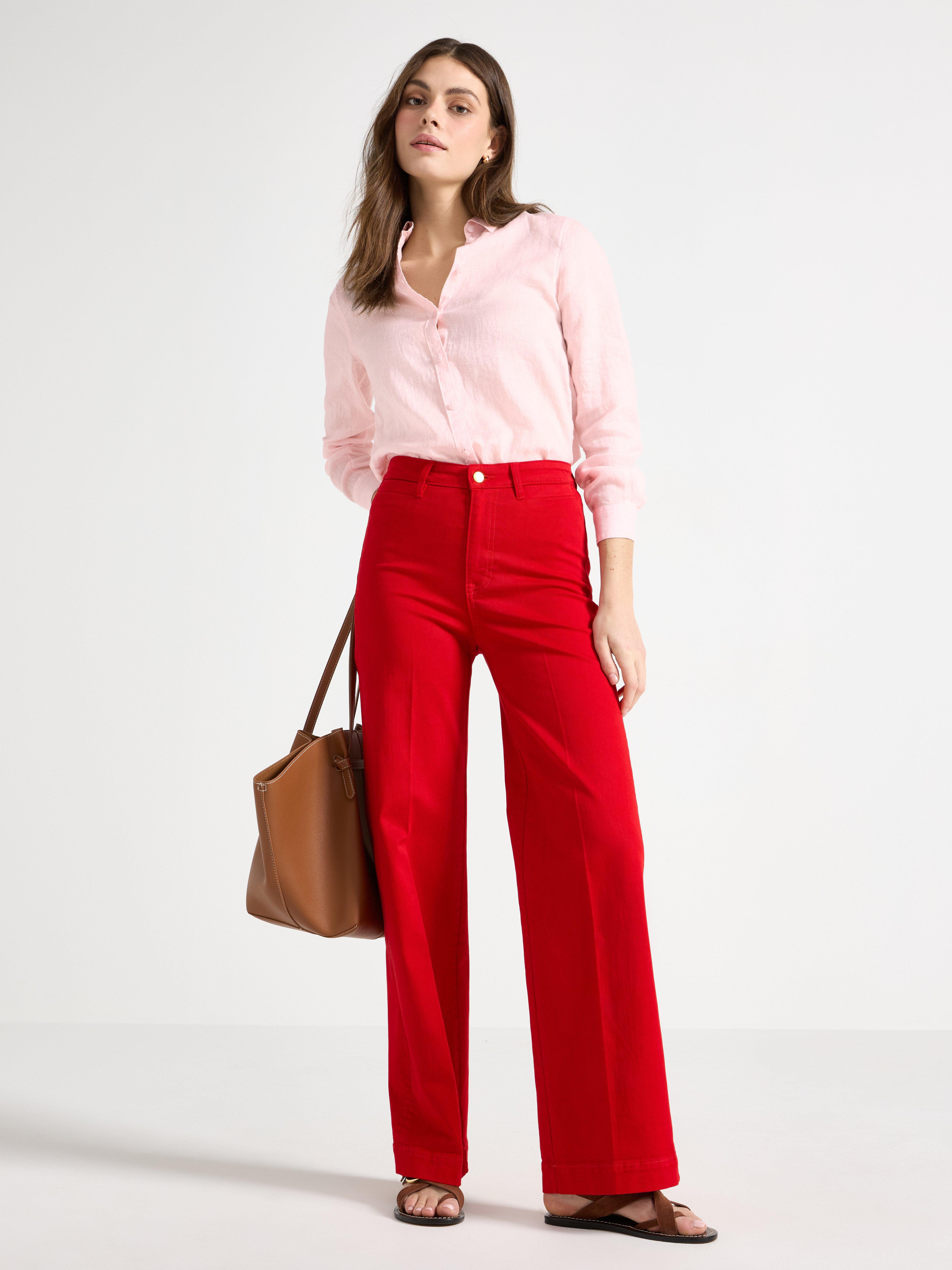 Linneskjorta Light Pink