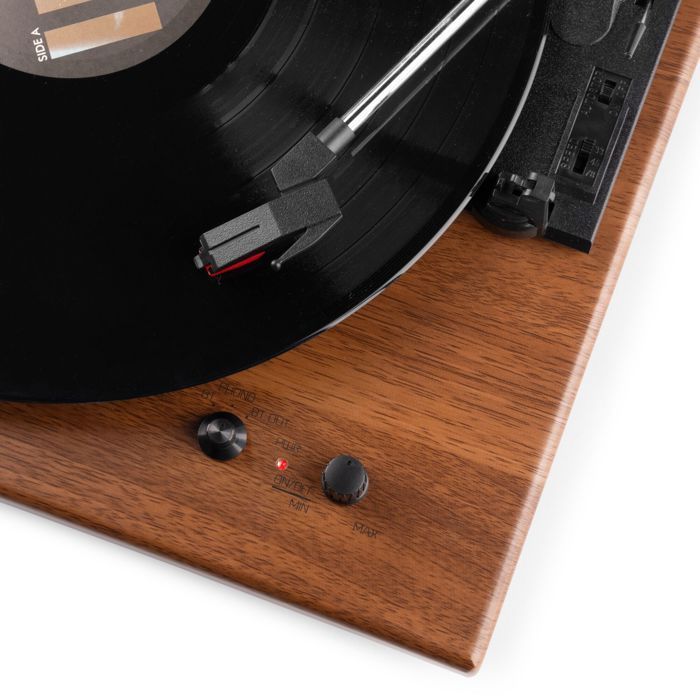 Audizio RP112AL Platine Vinyle Bluetooth IN & OUT - Couleur Chêne, haut-parleurs stéréo intégrés