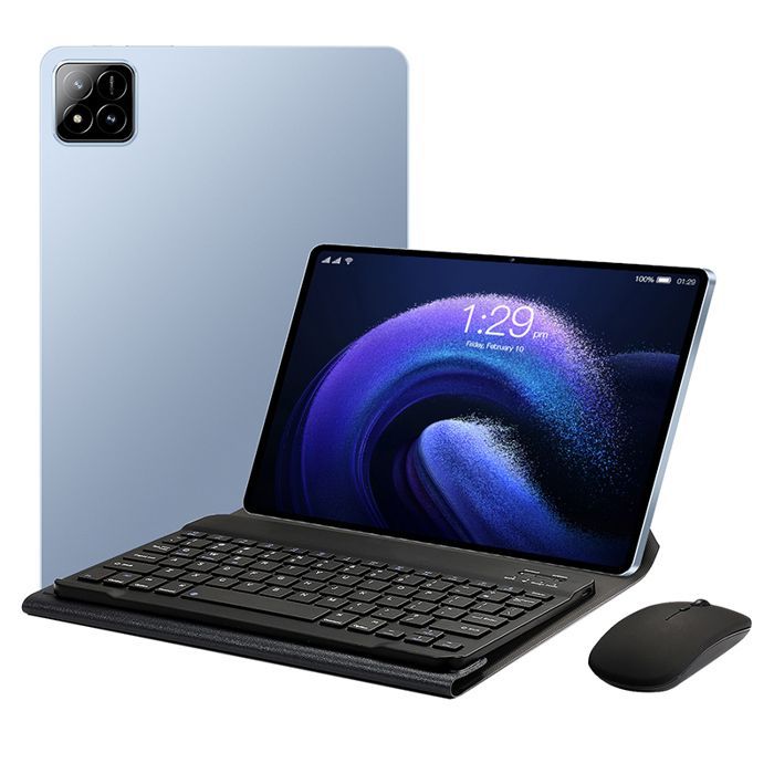 Tablette 10 Pouces Android 14 Tablette, 8 Go RAM 256 Go ROM, Caméra 16MP + 32MP, 5G LTE, 10000mAh Batterie, Bleu