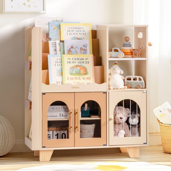 Bibliothèque pour enfants -ROBOTIME Organiseur de rangement pour jouets