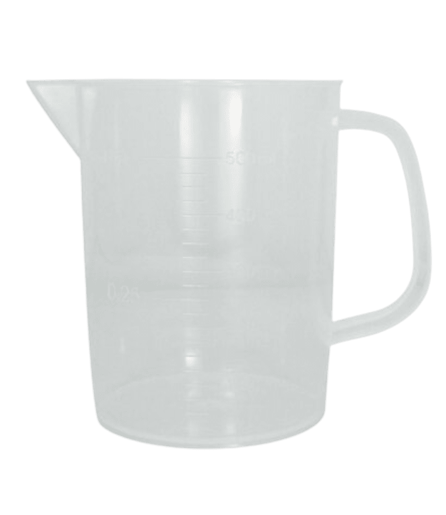 Bécher gradué 500 ml en plastique