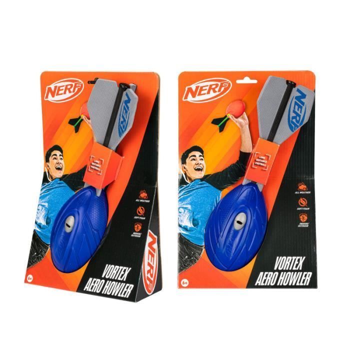 NERF VORTEX Schaumstoff-Speer – Blau – Ab 8 Jahren – Mit eingebauter Pfeife
