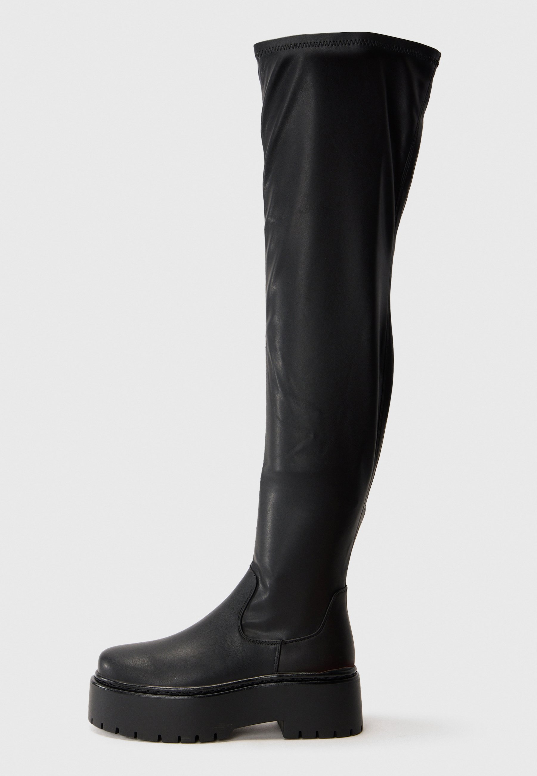 Even&Odd Wide Fit overknee laarzen - zwart